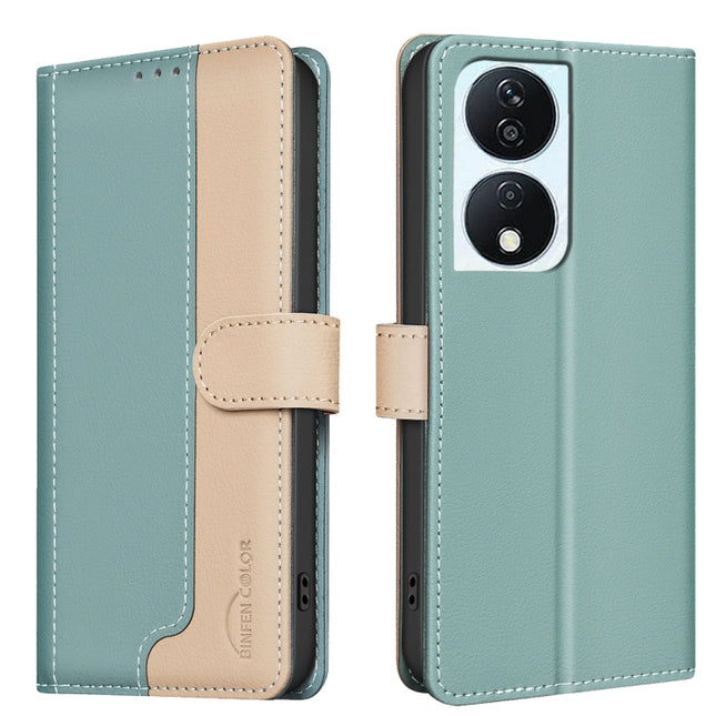 Color Matching RFID Anti-theft Leather Phone Case, For Honor X7b, For Honor 100 Pro, For Honor 100, For Honor X6a