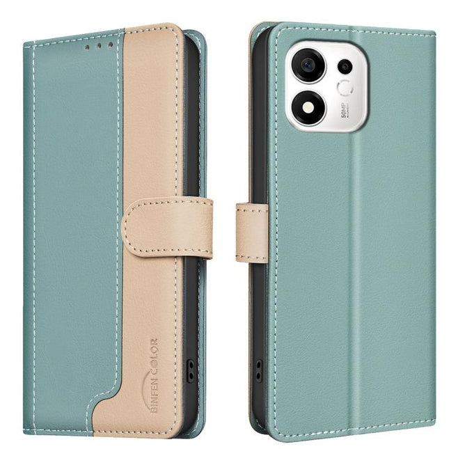 Color Matching RFID Anti-theft Leather Phone Case, For Honor 600 Smart 5G/X7e Plus 5G, For Honor X7e 4G / X6e, For Honor 600 Global, For Honor 600 Lite Global