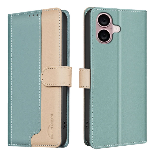 Color Matching RFID Anti-theft Leather Phone Case, For iPhone 16, For iPhone 15 Pro Max, For iPhone 15 Pro, For iPhone 15 Plus / 14 Plus