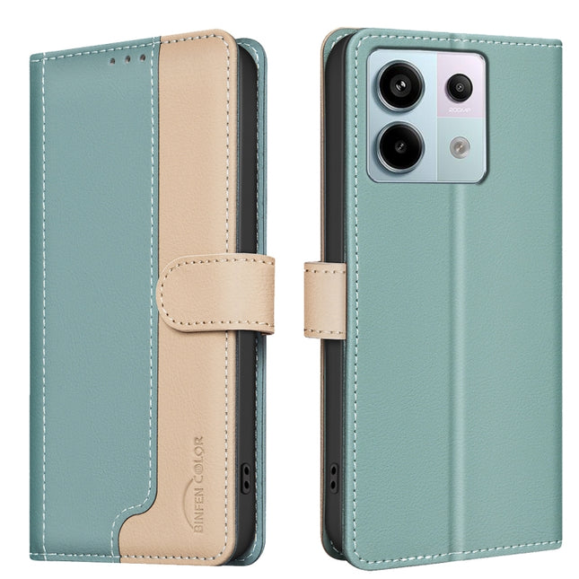 Color Matching RFID Anti-theft Leather Phone Case, For Xiaomi Redmi Note 13 Pro 4G Global, For Xiaomi Redmi Note 13 4G Global, For Xiaomi Redmi Note 13 5G, For Xiaomi Redmi 13C