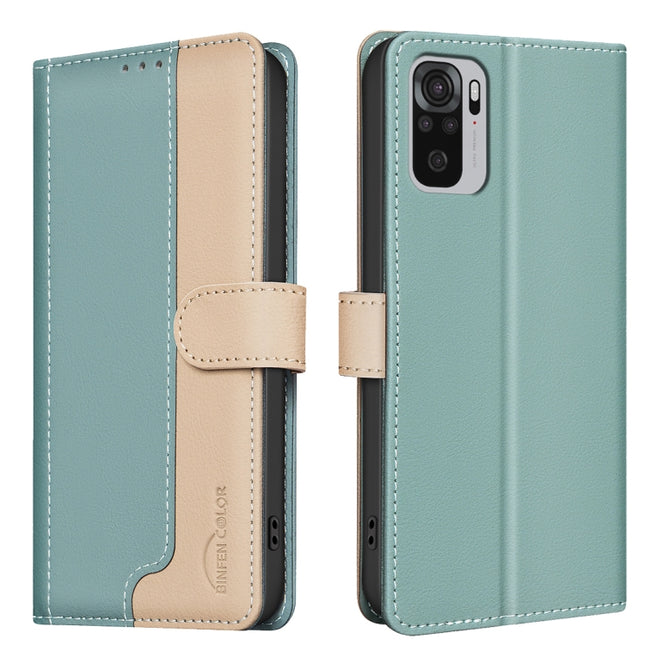 Color Matching RFID Anti-theft Leather Phone Case, For Xiaomi Redmi Note 10 4G / 10S, For Xiaomi Redmi Note 10 Pro / 10 Pro Max, For Xiaomi Redmi 10X 4G / Note 9, For Xiaomi Redmi Note 9 Pro Max / 9 Pro / 9S