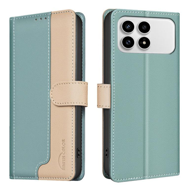 Color Matching RFID Anti-theft Leather Phone Case, For Redmi K90/Poco F8 Pro, For Redmi 15 5G Global / 15 4G SEA 169.5mm, For Redmi Turbo 4 Pro, For Redmi A5 4G 171.7mm