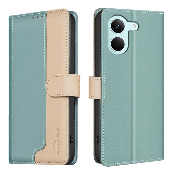 Color Matching RFID Anti-theft Leather Phone Case, For Redmi Tubo 5 / Poco X8 Pro 5G, For Redmi Note 15 5G Global 164mm, For Redmi K90 Pro Max/Poco F8 Ultra, For Redmi Note 15 Pro 4G Global 163.2mm