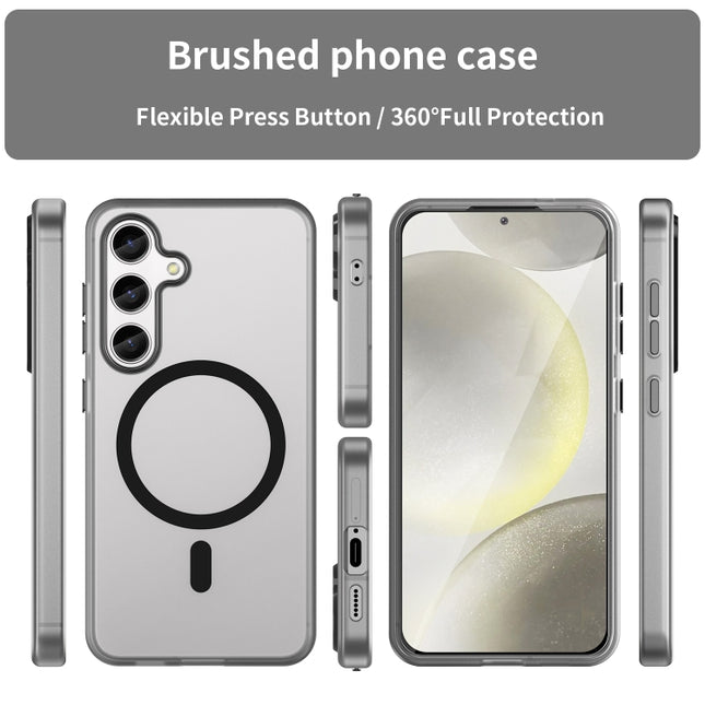 MagSafe Frosted Translucent TPU + PC Full Coverage Phone Case, For Samsung Galaxy S24 5G, For Samsung Galaxy S23 Ultra 5G