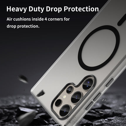 MagSafe Frosted Translucent TPU + PC Full Coverage Phone Case, For Samsung Galaxy S24 Ultra 5G, For Samsung Galaxy S24+ 5G
