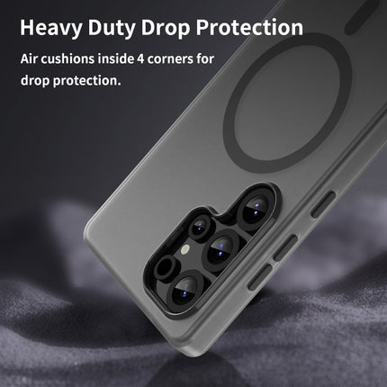 MagSafe Frosted Translucent TPU + PC Full Coverage Phone Case, For Samsung Galaxy S25 Ultra, For Samsung Galaxy S24 FE 5G