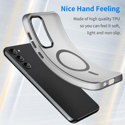 MagSafe Frosted Translucent TPU + PC Full Coverage Phone Case, For Samsung Galaxy S23+ 5G, For Samsung Galaxy S23 5G