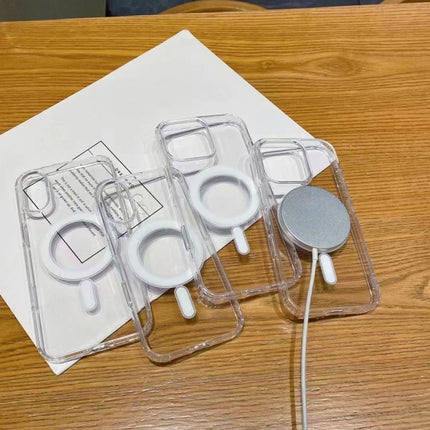 Large Hole Camera MagSafe Magnetic Clear Acrylic TPU Case