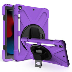 Shockproof Colorful Silicone + PC Protective Case with Holder & Shoulder Strap & Hand Strap & Pen Slot, For iPad 10.2 2021 / 2020 / 2019, For Microsoft Surface Go 2