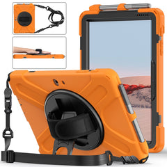 Shockproof Colorful Silicone + PC Protective Case with Holder & Shoulder Strap & Hand Strap & Pen Slot, For iPad 10.2 2021 / 2020 / 2019, For Microsoft Surface Go 2