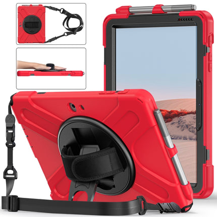 Stoßfeste, bunte Schutzhülle aus Silikon + PC mit Halterung &amp; Schultergurt &amp; Handschlaufe &amp; Stiftschlitz, für iPad 10.2 2021 / 2020 / 2019, für Microsoft Surface Go 2