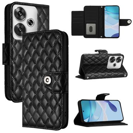 Rhombic Texture Flip Leather Phone Case with Lanyard, For Xiaomi 14T Pro, For Xiaomi 14T, For Xiaomi Poco F6 5G, For Xiaomi Poco C61
