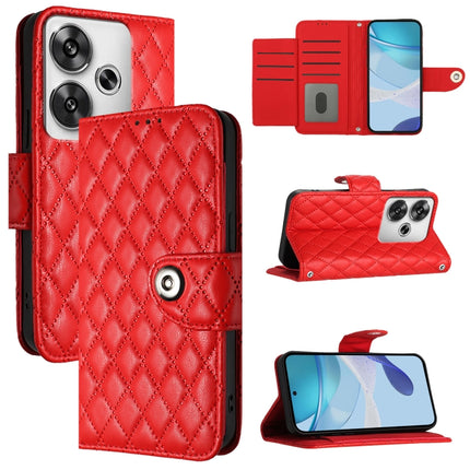 Rhombic Texture Flip Leather Phone Case with Lanyard, For Xiaomi 14T Pro, For Xiaomi 14T, For Xiaomi Poco F6 5G, For Xiaomi Poco C61