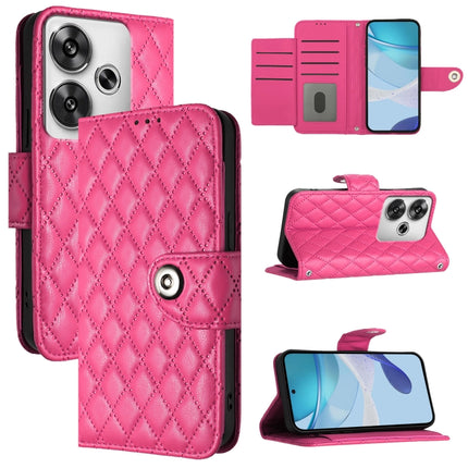 Rhombic Texture Flip Leather Phone Case with Lanyard, For Xiaomi 14T Pro, For Xiaomi 14T, For Xiaomi Poco F6 5G, For Xiaomi Poco C61