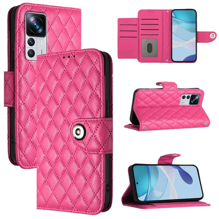 Rhombic Texture Flip Leather Phone Case with Lanyard, For Xiaomi 12T / 12T Pro, For Xiaomi Poco M5s, For Xiaomi 12S Ultra, For Xiaomi 12 Pro / 12S Pro