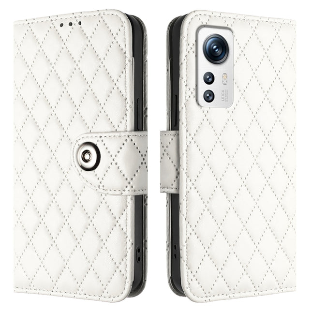 Rhombic Texture Flip Leather Phone Case with Lanyard, For Xiaomi 12 / 12X / 12S, For Xiaomi Poco X4 NFC, For Xiaomi 12 Lite, For Xiaomi Poco C40