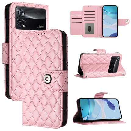 Rhombic Texture Flip Leather Phone Case with Lanyard, For Xiaomi Civi 1S, For Xiaomi Poco M4 Pro 5G, For Xiaomi Poco M4 Pro 4G, For Xiaomi Poco X4 Pro 5G