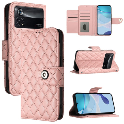 Rhombic Texture Flip Leather Phone Case with Lanyard, For Xiaomi Civi 1S, For Xiaomi Poco M4 Pro 5G, For Xiaomi Poco M4 Pro 4G, For Xiaomi Poco X4 Pro 5G
