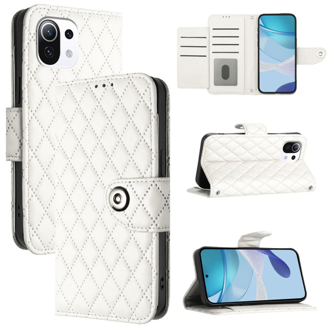 Rhombic Texture Flip Leather Phone Case with Lanyard, For Xiaomi Mi 11 Lite 4G / 5G, For Xiaomi 11 Lite 5G NE, For Xiaomi 11T / 11T Pro, For Xiaomi Poco M3 Pro