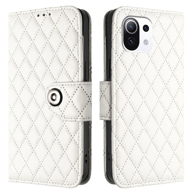 Rhombic Texture Flip Leather Phone Case with Lanyard, For Xiaomi Mi 11 Lite 4G / 5G, For Xiaomi 11 Lite 5G NE, For Xiaomi 11T / 11T Pro, For Xiaomi Poco M3 Pro