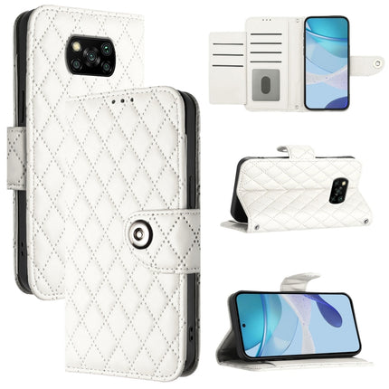 Rhombic Texture Flip Leather Phone Case with Lanyard, For Xiaomi Poco X3 GT, For Xiaomi Poco F3, For Xiaomi Mi 11i / 11X / 11X Pro, For Xiaomi Poco X3 / X3 NFC / X3 Pro