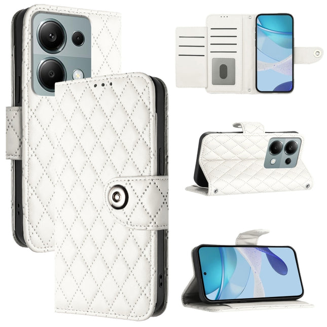 Rhombic Texture Flip Leather Phone Case with Lanyard, For Xiaomi Poco M6 Pro 4G, For Xiaomi Poco X6 Neo, For Xiaomi Poco X6 Pro / Redmi K70E, For Xiaomi Poco X6