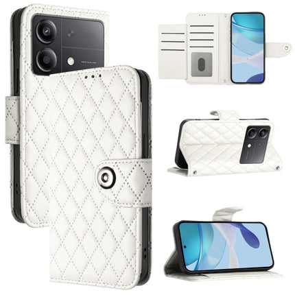 Rhombic Texture Flip Leather Phone Case with Lanyard, For Xiaomi Poco M6 Pro 4G, For Xiaomi Poco X6 Neo, For Xiaomi Poco X6 Pro / Redmi K70E, For Xiaomi Poco X6