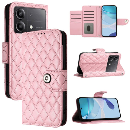 Rhombic Texture Flip Leather Phone Case with Lanyard, For Xiaomi Poco M6 Pro 4G, For Xiaomi Poco X6 Neo, For Xiaomi Poco X6 Pro / Redmi K70E, For Xiaomi Poco X6