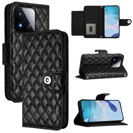 Rhombic Texture Flip Leather Phone Case with Lanyard, For Xiaomi 17 Max 5G, For Xiaomi 17T Pro 5G, For Xiaomi Poco M7 4G 169mm, For Xiaomi 15T Pro 5G