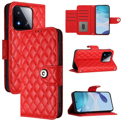 Rhombic Texture Flip Leather Phone Case with Lanyard, For Xiaomi 17 Max 5G, For Xiaomi 17T Pro 5G, For Xiaomi Poco M7 4G 169mm, For Xiaomi 15T Pro 5G