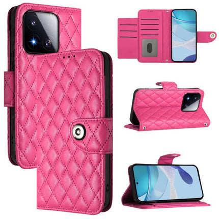 Rhombic Texture Flip Leather Phone Case with Lanyard, For Xiaomi 17 Max 5G, For Xiaomi 17T Pro 5G, For Xiaomi Poco M7 4G 169mm, For Xiaomi 15T Pro 5G