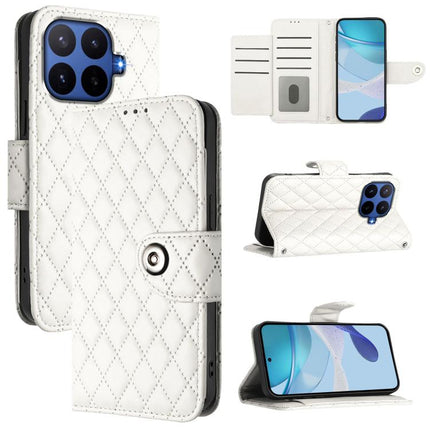 Rhombic Texture Flip Leather Phone Case with Lanyard, For Xiaomi 17 Max 5G, For Xiaomi 17T Pro 5G, For Xiaomi Poco M7 4G 169mm, For Xiaomi 15T Pro 5G