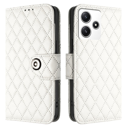 Rhombic Texture Flip Leather Phone Case with Lanyard, For Redmi 12 4G Global / India, For Redmi 12 5G Global / India, For Redmi Note 12R, For Redmi Note 11T Pro+ / 12T Pro