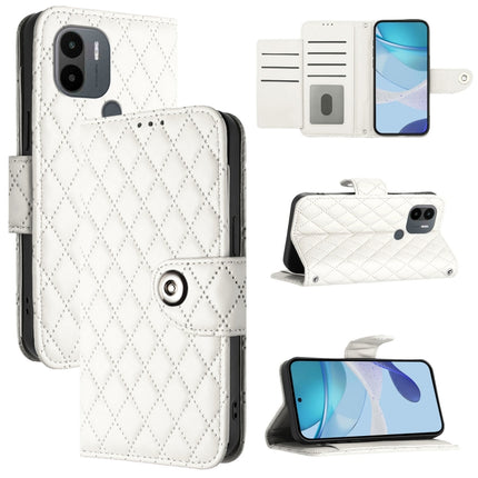 Rhombic Texture Flip Leather Phone Case with Lanyard, For Redmi K50i, For Redmi A1+ / A2+, For Redmi A1 / A2, For Redmi 10 Prime+ 5G India