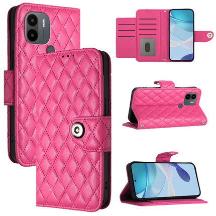 Rhombic Texture Flip Leather Phone Case with Lanyard, For Redmi K50i, For Redmi A1+ / A2+, For Redmi A1 / A2, For Redmi 10 Prime+ 5G India