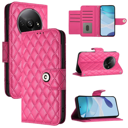 Rhombic Texture Flip Leather Phone Case with Lanyard, For Redmi K70 Ultra 5G Global, For Redmi 13 4G / Note 13R, For Redmi A3, For Redmi Note 13 Pro 4G Global