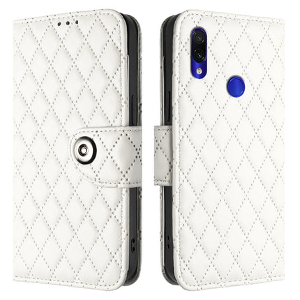 Rhombic Texture Flip Leather Phone Case with Lanyard, For Redmi Note 7 / 7 Pro / 7S