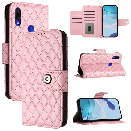 Rhombic Texture Flip Leather Phone Case with Lanyard, For Redmi Note 7 / 7 Pro / 7S