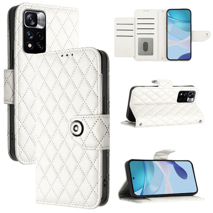 Rhombic Texture Flip Leather Phone Case with Lanyard, For Redmi Note 11 SE India, For Redmi Note 11 Pro+ 5G EU, For Redmi 10C / Redmi 10 2022 India, For Redmi Note 11S 5G