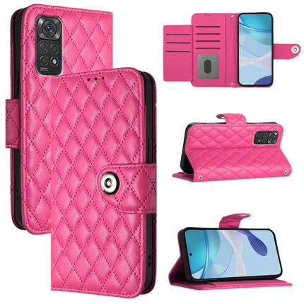 Rhombic Texture Flip Leather Phone Case with Lanyard, For Redmi Note 11 SE India, For Redmi Note 11 Pro+ 5G EU, For Redmi 10C / Redmi 10 2022 India, For Redmi Note 11S 5G