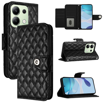 Rhombic Texture Flip Leather Phone Case with Lanyard, For Redmi Note 13 4G Global, For Redmi Note 13 Pro 5G Global, For Redmi Note 13 5G Global, For Redmi Note 13 Pro+ Global