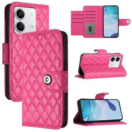 Rhombic Texture Flip Leather Phone Case with Lanyard, For Redmi Note 13 4G Global, For Redmi Note 13 Pro 5G Global, For Redmi Note 13 5G Global, For Redmi Note 13 Pro+ Global