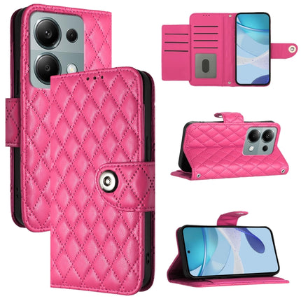 Rhombic Texture Flip Leather Phone Case with Lanyard, For Redmi K70 Ultra 5G Global, For Redmi 13 4G / Note 13R, For Redmi A3, For Redmi Note 13 Pro 4G Global