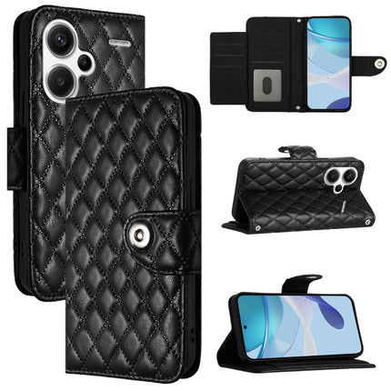 Rhombic Texture Flip Leather Phone Case with Lanyard, For Redmi Note 13 4G Global, For Redmi Note 13 Pro 5G Global, For Redmi Note 13 5G Global, For Redmi Note 13 Pro+ Global