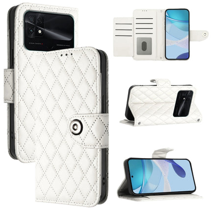 Rhombic Texture Flip Leather Phone Case with Lanyard, For Redmi Note 11 SE India, For Redmi Note 11 Pro+ 5G EU, For Redmi 10C / Redmi 10 2022 India, For Redmi Note 11S 5G