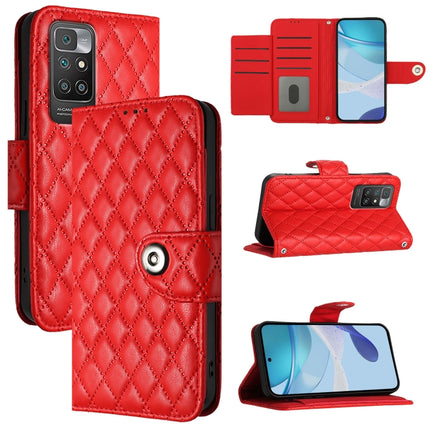 Rhombic Texture Flip Leather Phone Case with Lanyard, For Redmi 10A / 9C, For Redmi 10 / Redmi 10 2022, For Redmi Note 9 Pro / Note 9 Pro Max, For Redmi Note 9S / Note 10 Lite