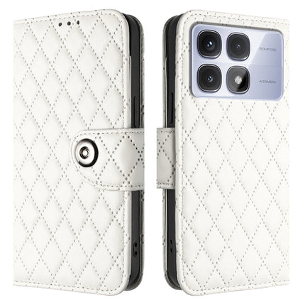 Rhombic Texture Flip Leather Phone Case with Lanyard, For Redmi K70 Ultra 5G Global, For Redmi 13 4G / Note 13R, For Redmi A3, For Redmi Note 13 Pro 4G Global