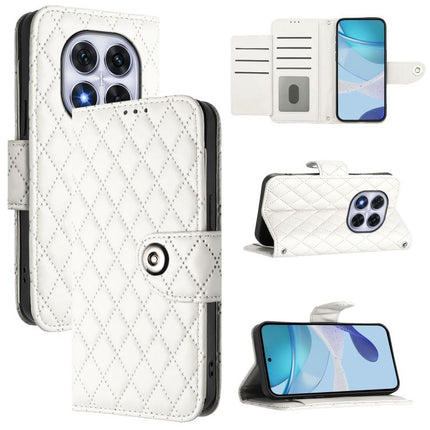 Rhombic Texture Flip Leather Phone Case with Lanyard, For Redmi Note 14 5G Global, For Redmi K80 5G / K80 Pro 5G, For Redmi Note 14 Pro 4G, For Redmi Note 14 4G 163.25mm