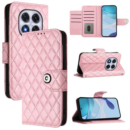 Rhombic Texture Flip Leather Phone Case with Lanyard, For Redmi Note 14 5G Global, For Redmi K80 5G / K80 Pro 5G, For Redmi Note 14 Pro 4G, For Redmi Note 14 4G 163.25mm