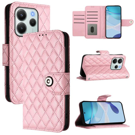 Rhombic Texture Flip Leather Phone Case with Lanyard, For Redmi 15 5G Global / 15 4G SEA, For Redmi 15 5G / 15 4G EU 171mm, For Redmi Note 14 4G 164.84mm, For Redmi Note 14 Pro 5G Global